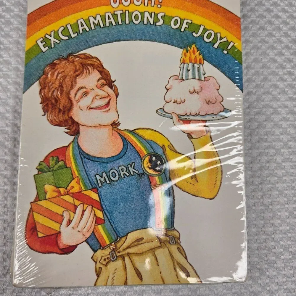Vintage 1979 Mork & Mindy Birthday Invitations Set Of 8 Ambassador NEW